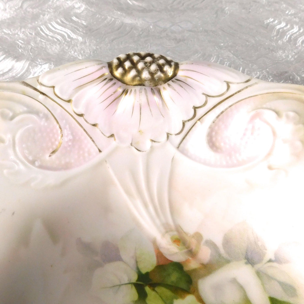 Large Bowl with Flower Detail in Rim # 27724