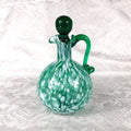Green and White Glass Jug with Stopper # 27600