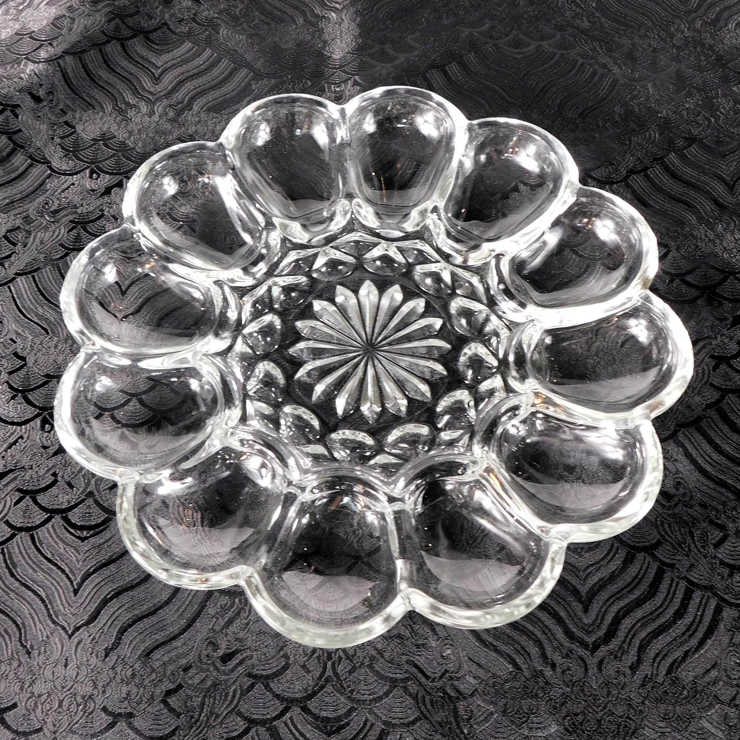 Clear Glass Deviled Egg Serving Tray # 27744