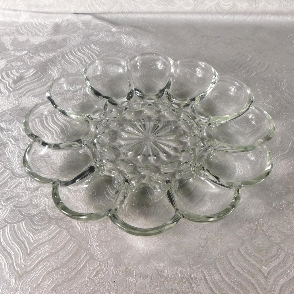 Clear Glass Deviled Egg Serving Tray # 27744