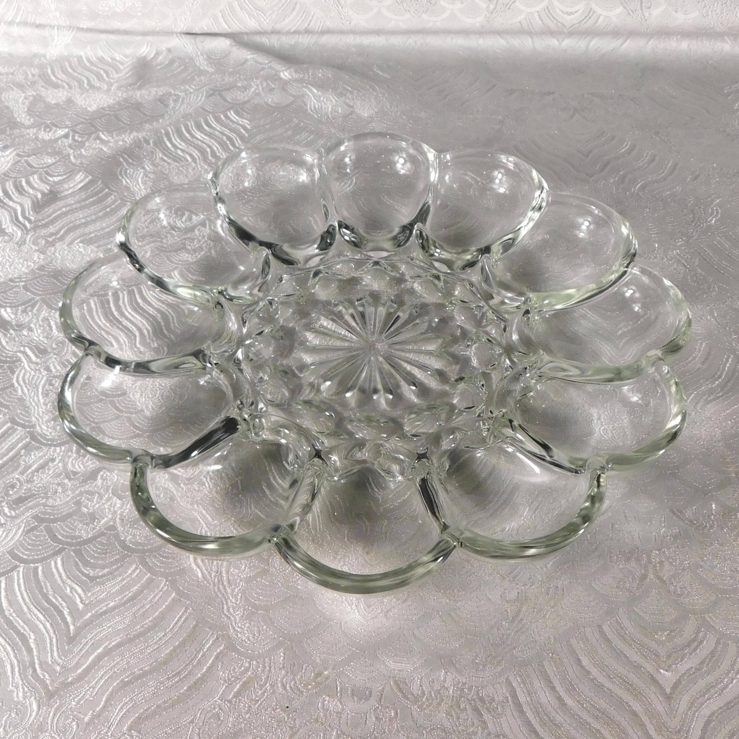 Clear Glass Deviled Egg Serving Tray # 27744