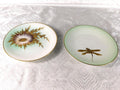 Lot of Two Aqua Heinrich & Co Plates with Gold Designs # 27686