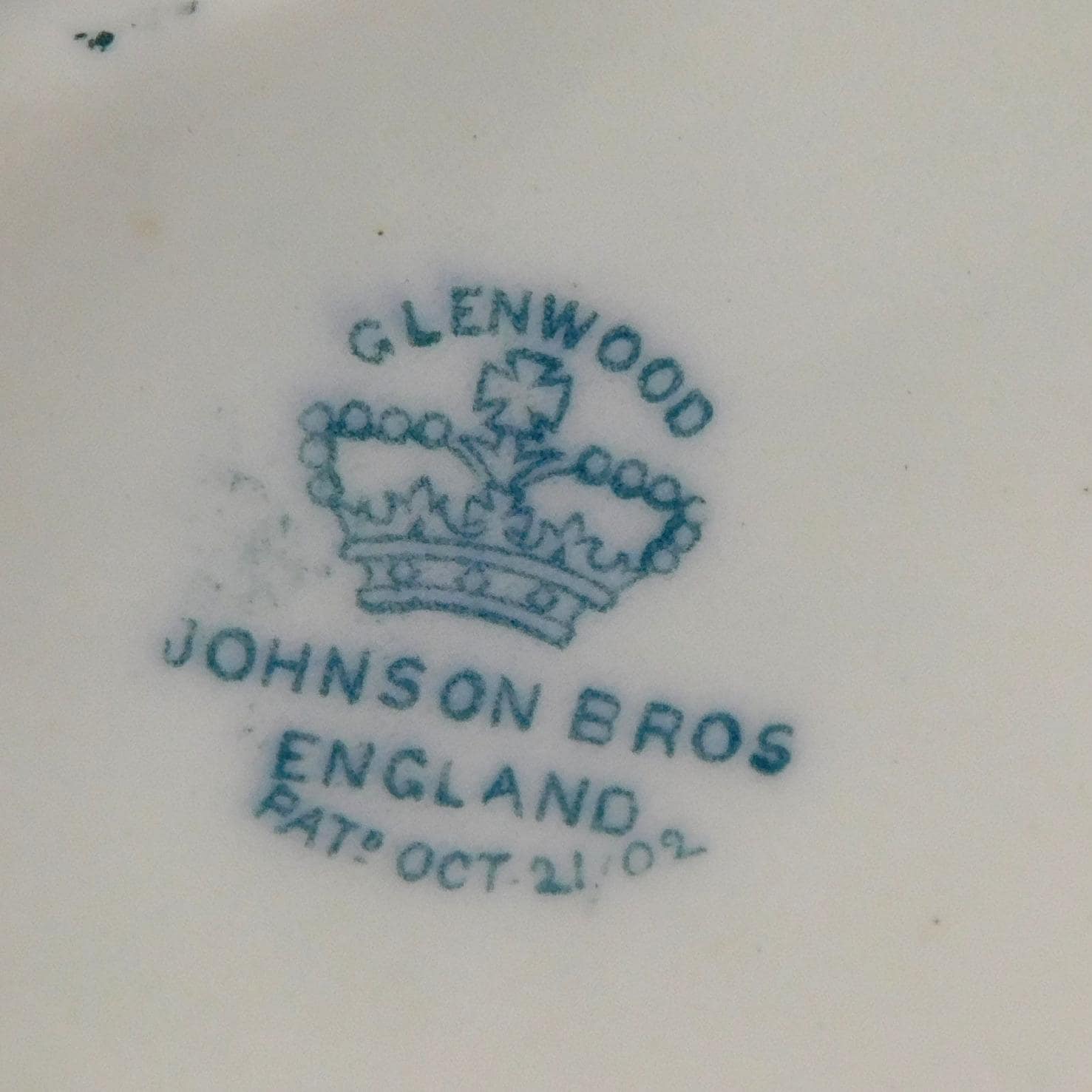 Johnson Brothers Flow Blue 40 Ounce Pitcher in Glenwood # 27675