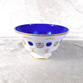 White Over Blue Cut to Clear Serving Bowl # 27667