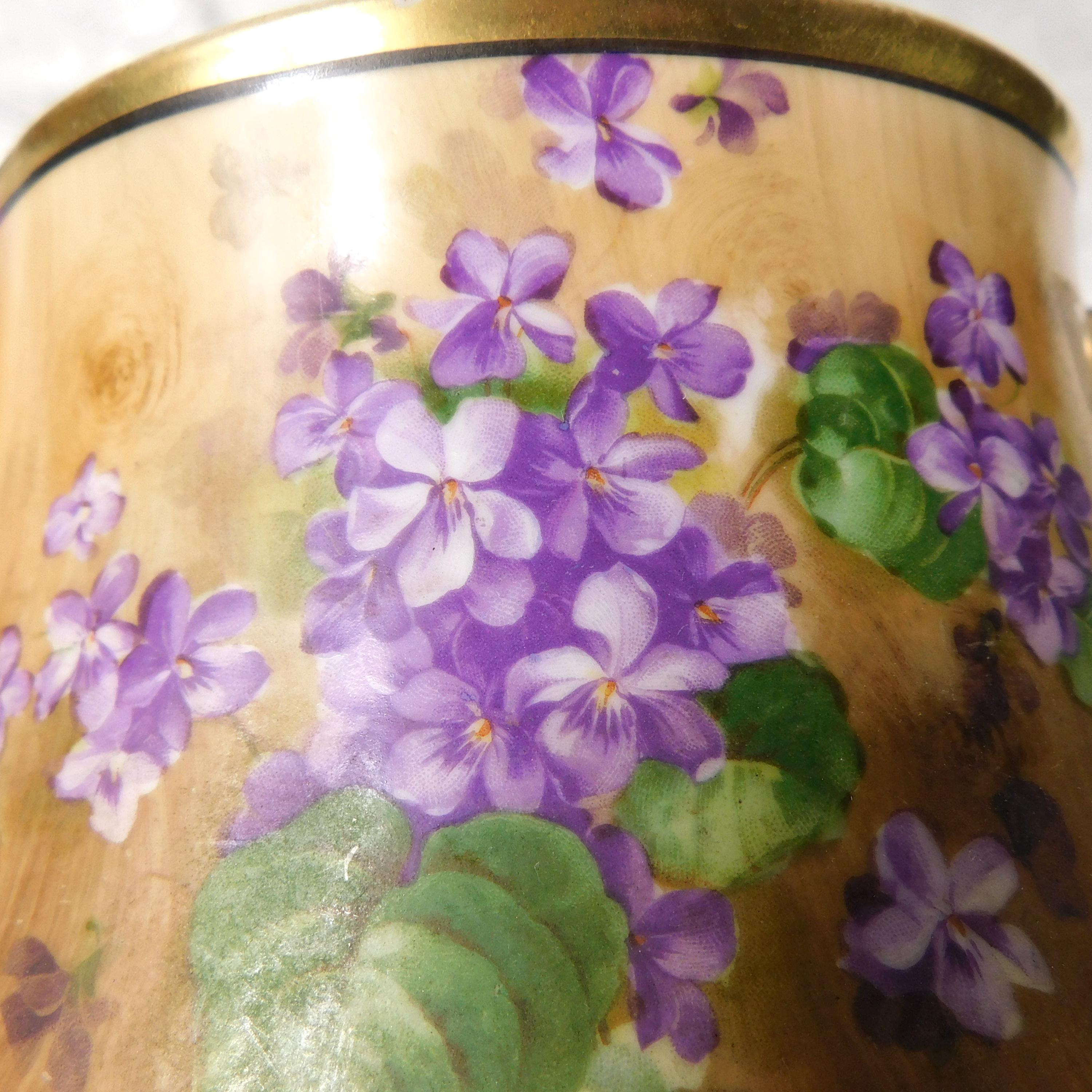 Royal Munich Zeh Scherzer Wood Look Porcelain Biscuit Jar # 27716
