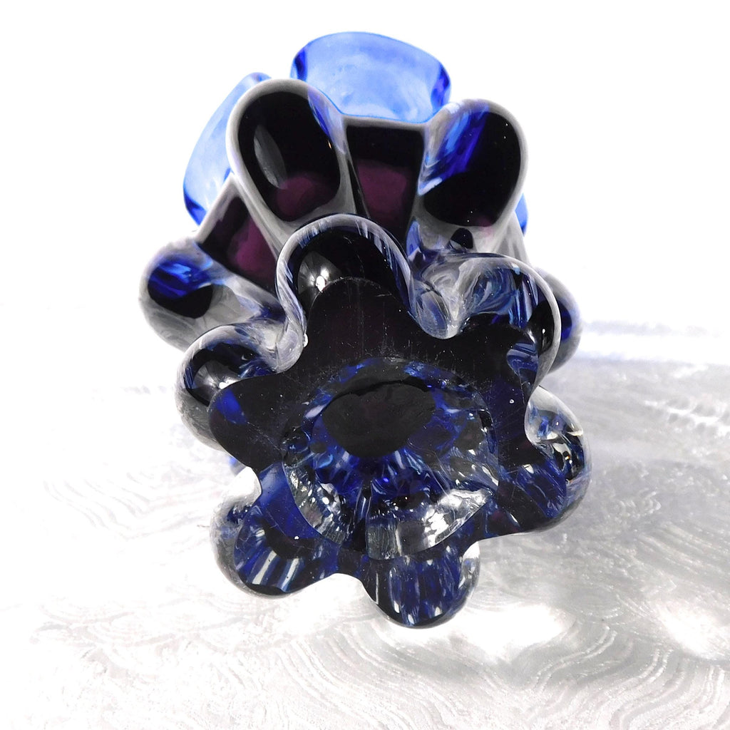 Blue and Purple Art Glass Vase # 27676