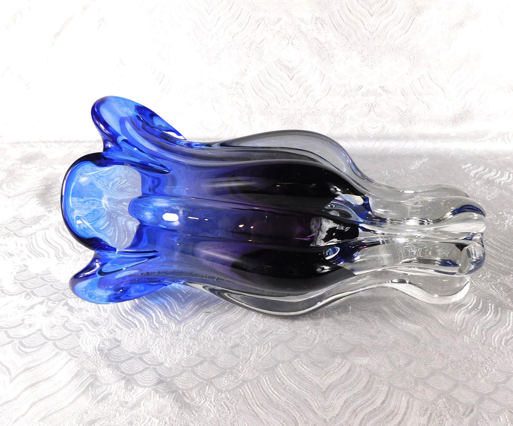 Blue and Purple Art Glass Vase # 27676