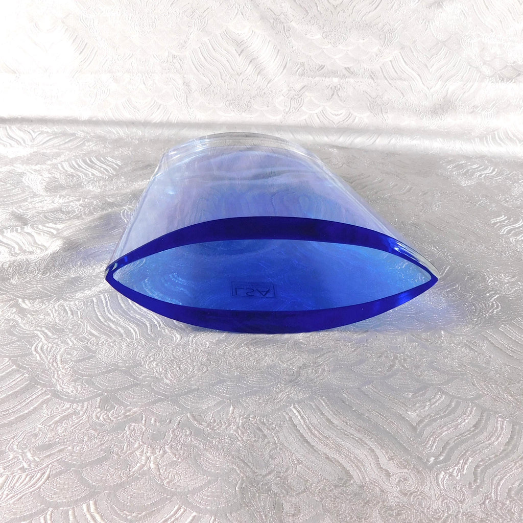 Slender Blue Art Glass Vase by LSA Poland # 27674
