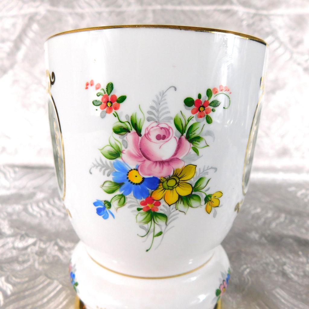 White over Green Short Cut to Clear Vase # 27706