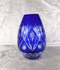 Blue Cut to Clear Vase # 27722