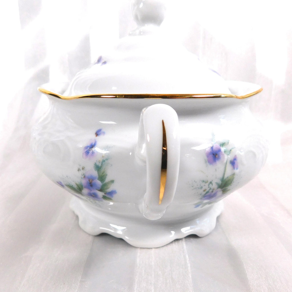 Wawel Sugar Bowl with Purple Flowers # 26671