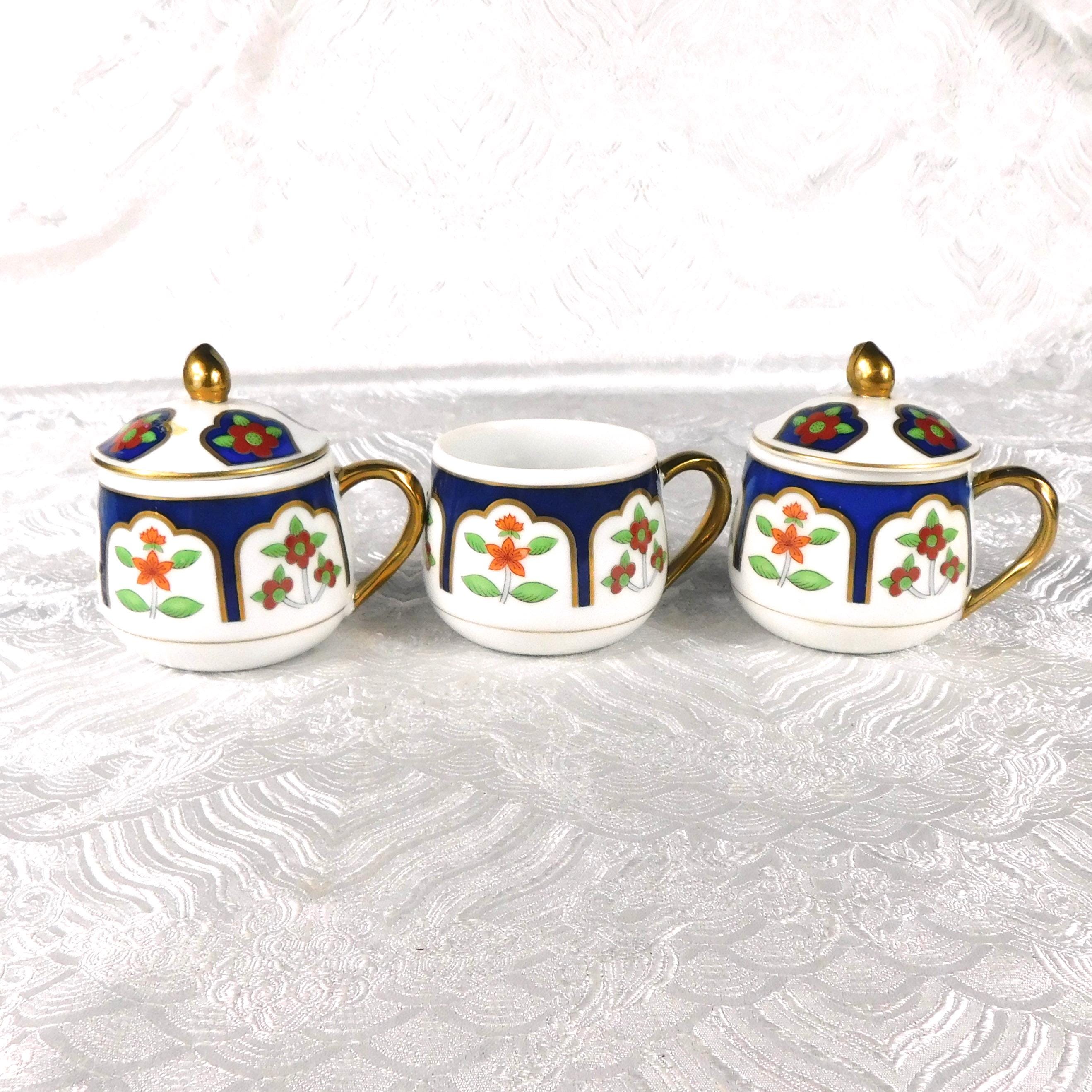 Lot of Three Pots De Cream with Two Lids # 27579