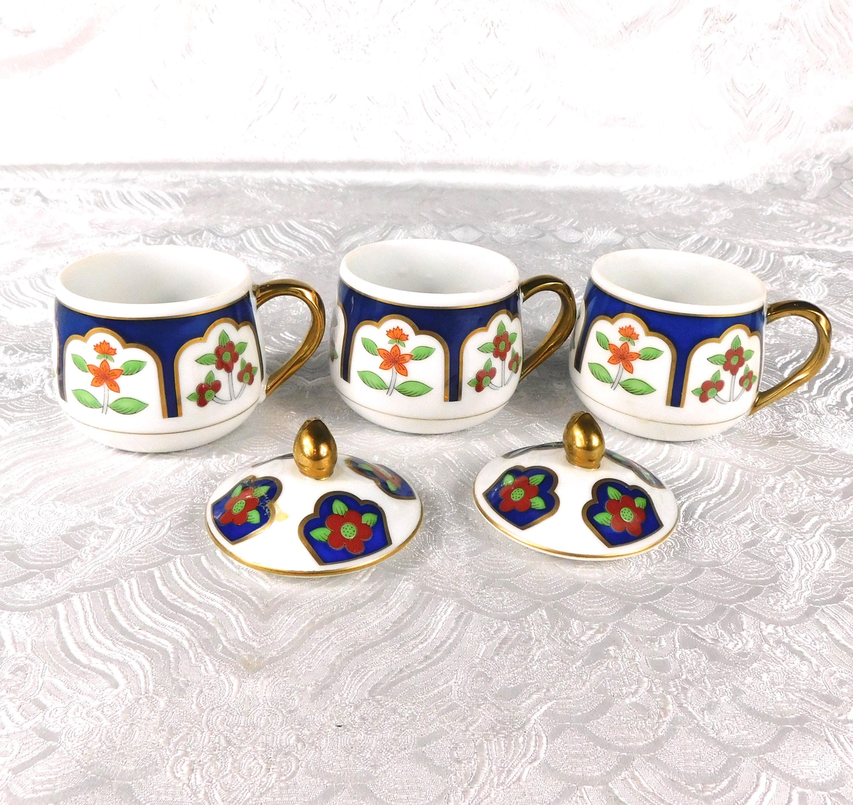 Lot of Three Pots De Cream with Two Lids # 27579