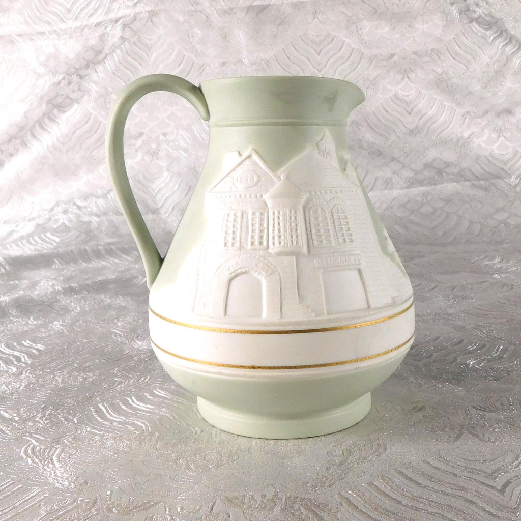 The Fireman’s Family Pale Green Jasperware Pitcher or Jug # 27385