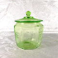 Anchor Hocking Biscuit Barrel or Cookie Jar in Princess Green # 27732
