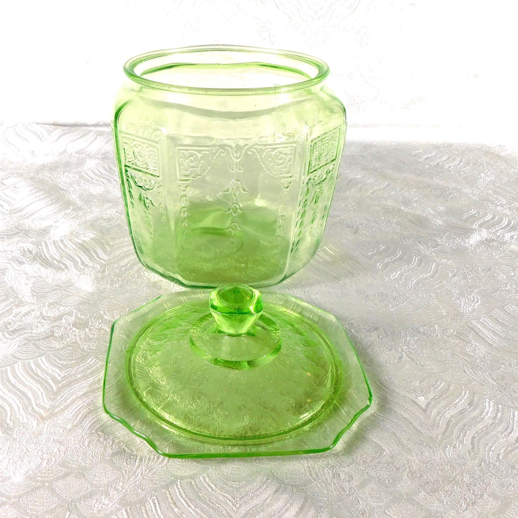 Anchor Hocking Biscuit Barrel or Cookie Jar in Princess Green # 27732