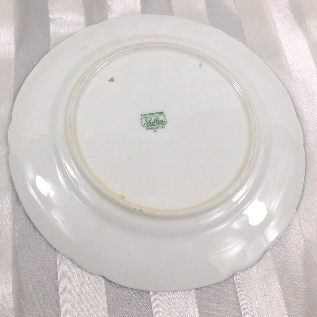 Set of Four Shelley Bread Plates in Rose Pansy Forget Me Not  # 27210