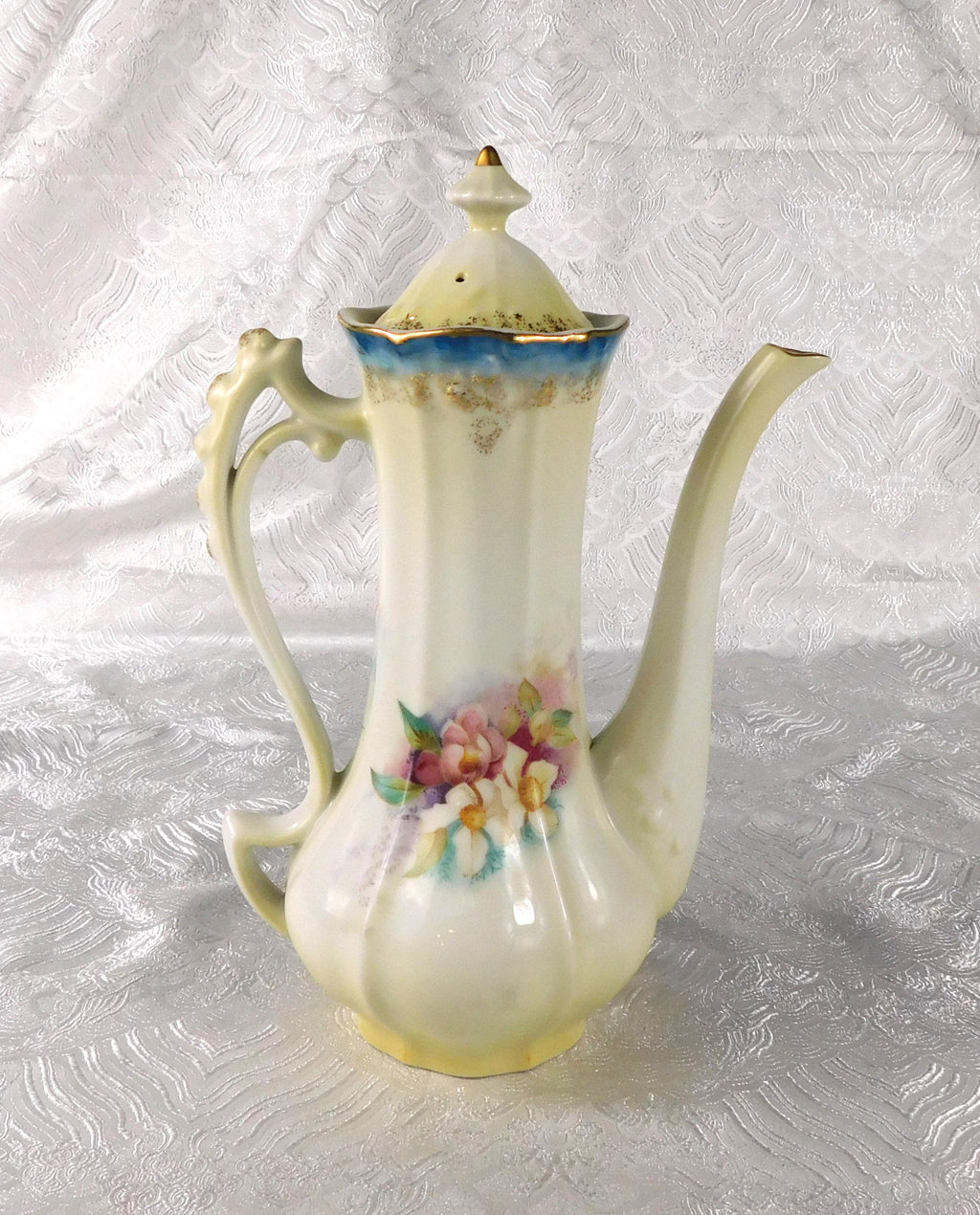 Reinhold Schlegelmilch Chocolate Pot with Blue Trim # 27214