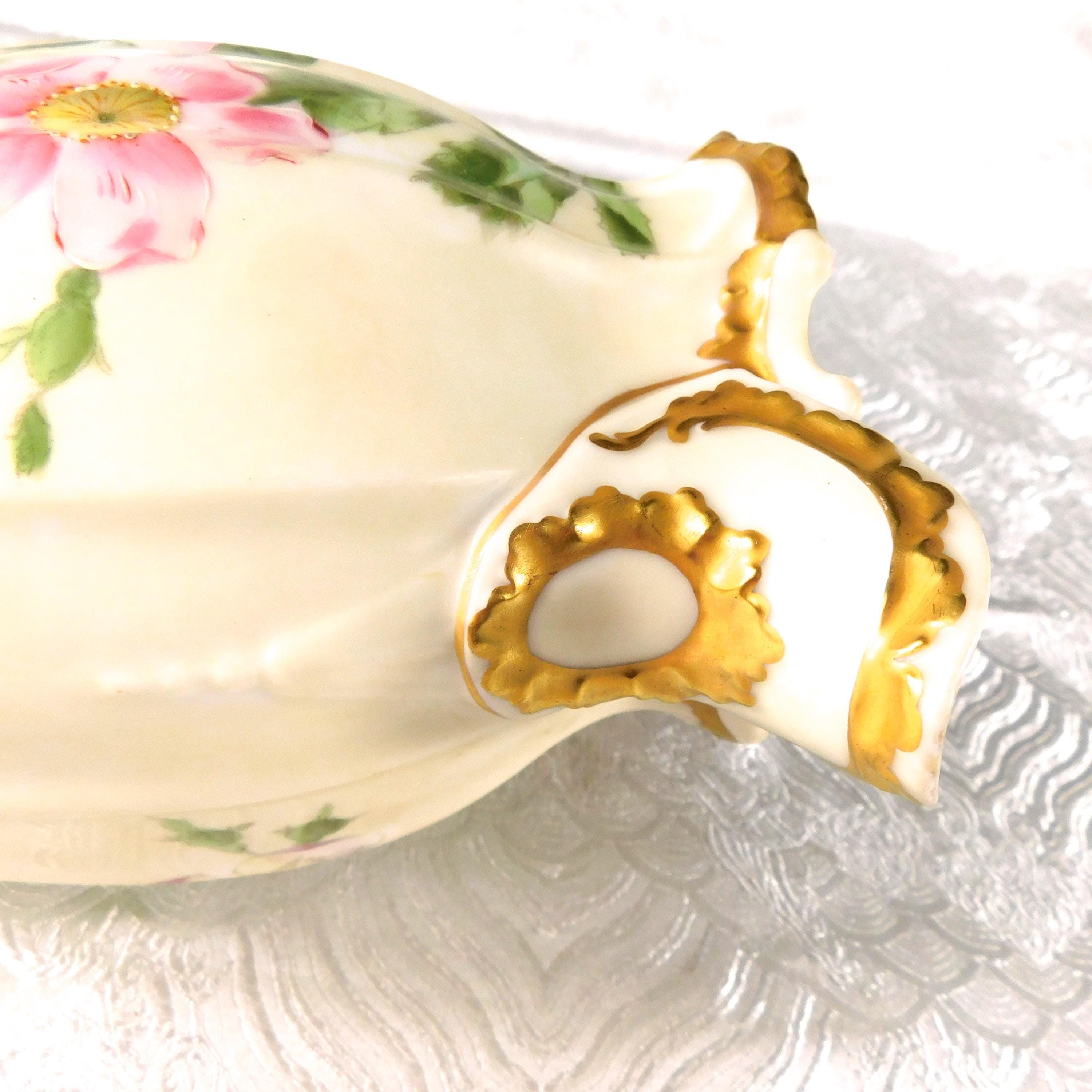 Coiffe et Cie Chocolate Pot with Apple Blossoms # 27694