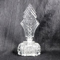 Clear Cut Glass Perfume Bottle with Tall Stopper # 26273