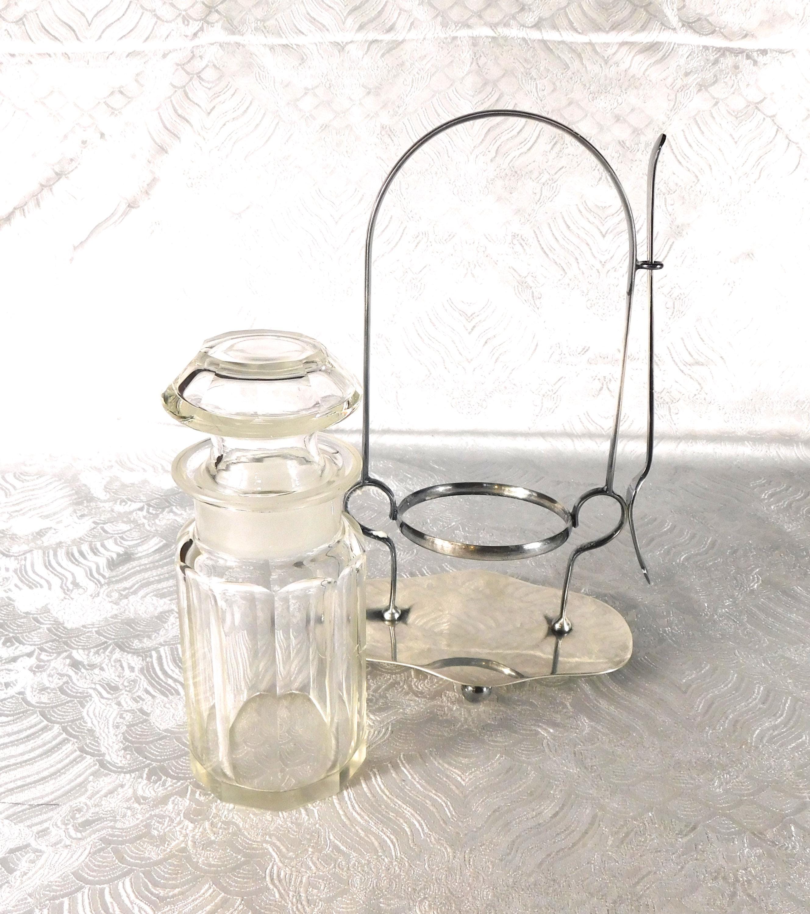 Glass Pickle Jar with EPNS Stand and Fork # 27705