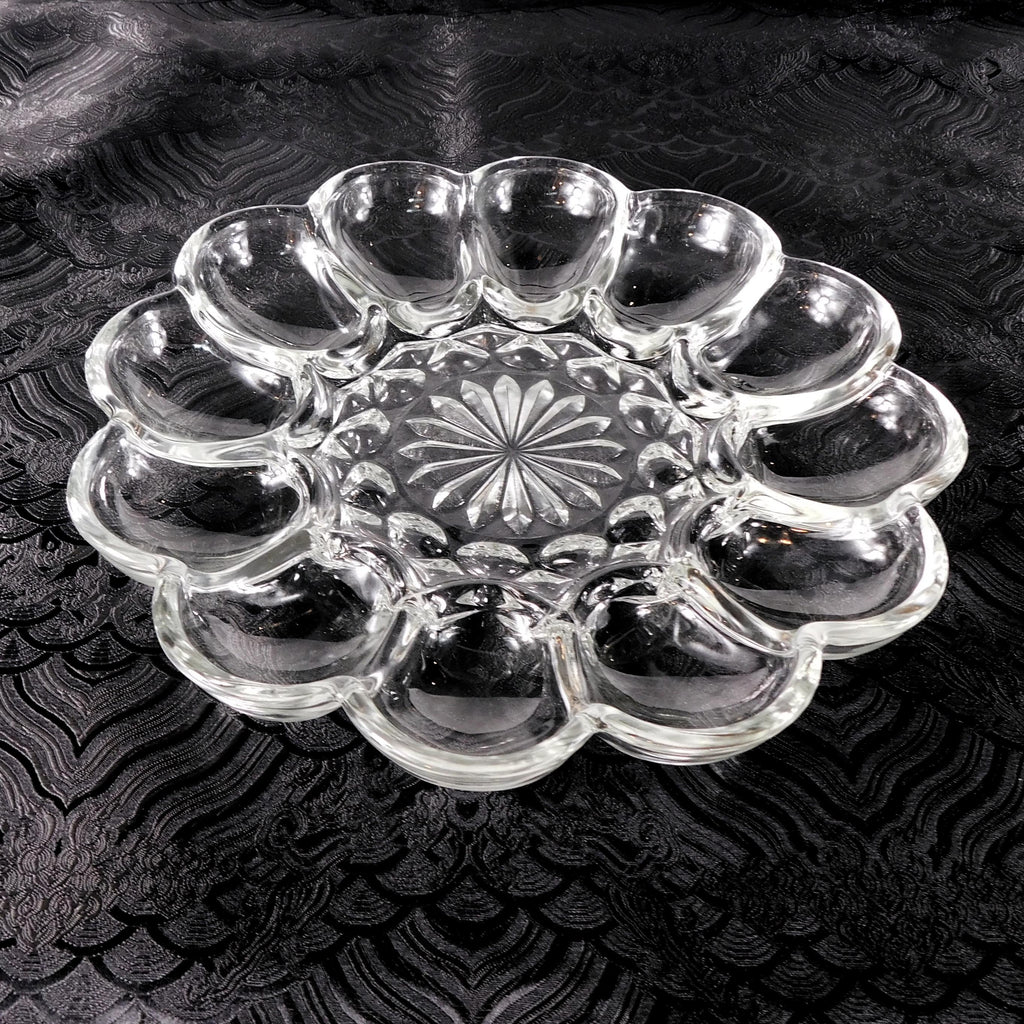Clear Glass Deviled Egg Serving Tray # 27744