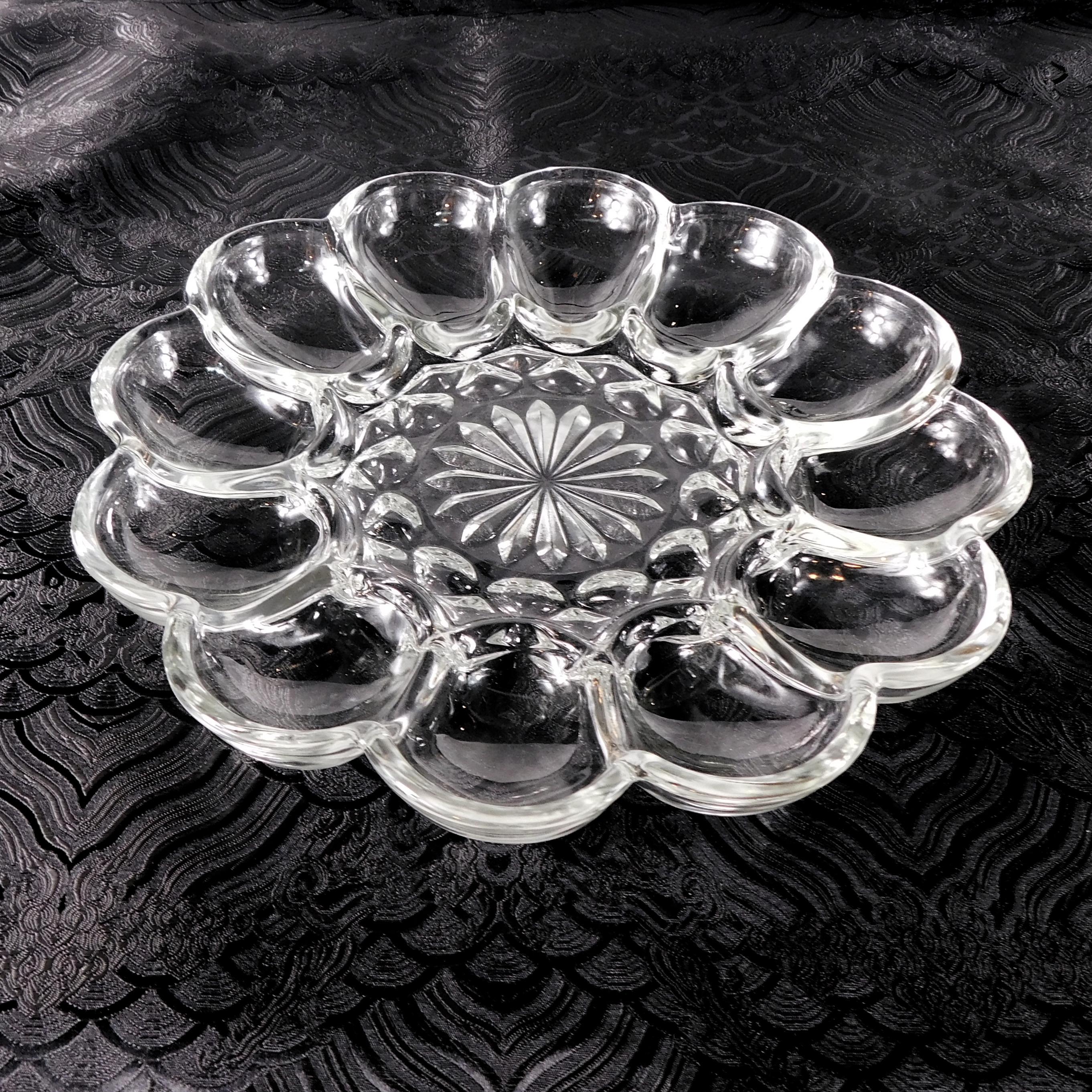 Clear Glass Deviled Egg Serving Tray # 27744