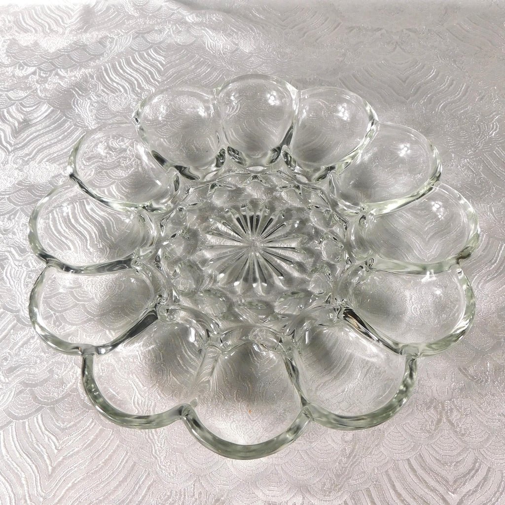 Clear Glass Deviled Egg Serving Tray # 27744